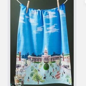 Anthropologie Holiday in the City Austin Decorative Dishtowel